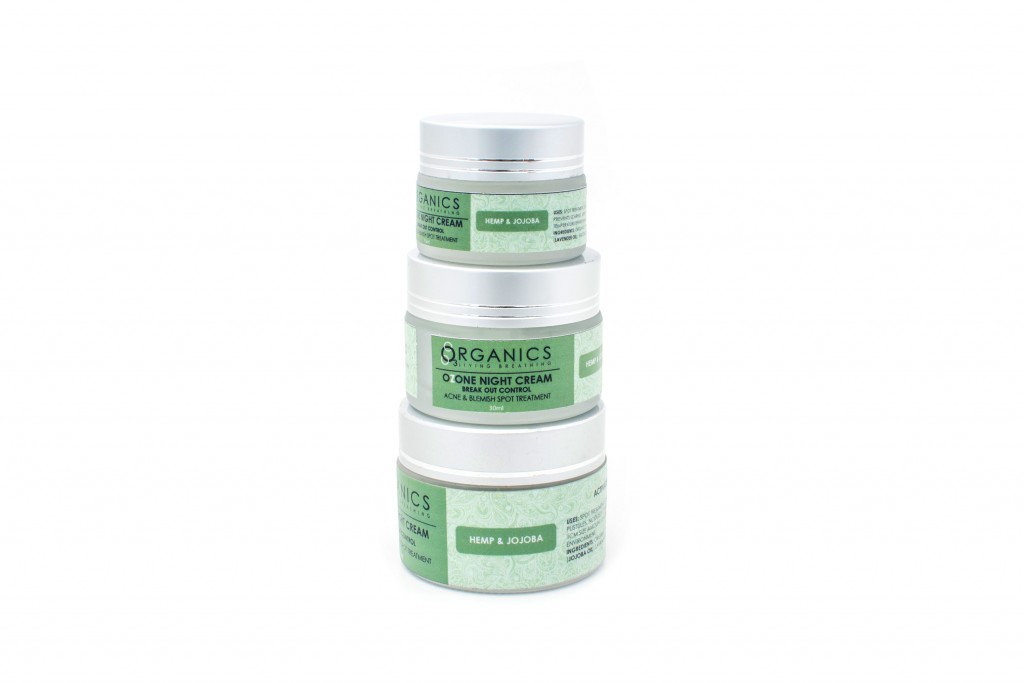 O3organics Beauty Range Ozone Night Cream Break-Out Control Acne & Blemish Spot Treatment with hemp & jojoba